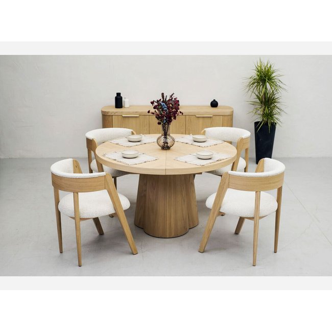 Table à manger  cm jusqu'à 8 couverts placage, SUGITON - BOBOCHIC