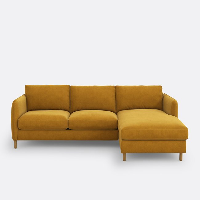 Canapé angle droit convertible velours, Lomeo - LA REDOUTE INTERIEURS