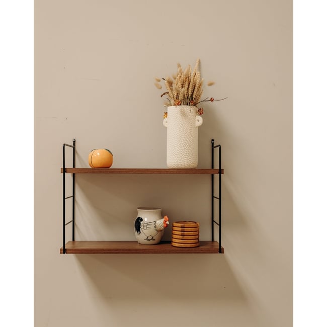 Étagère scandinave en bois et métal Isabelle N°290 - Bon état Couleur noir <span itemprop=