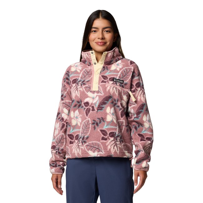 Camisola polar curta com gola com botões Helvetia multicolor <span itemprop=