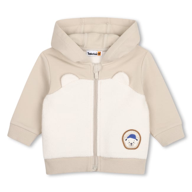 Cardigan à capuche pale stone <span itemprop=