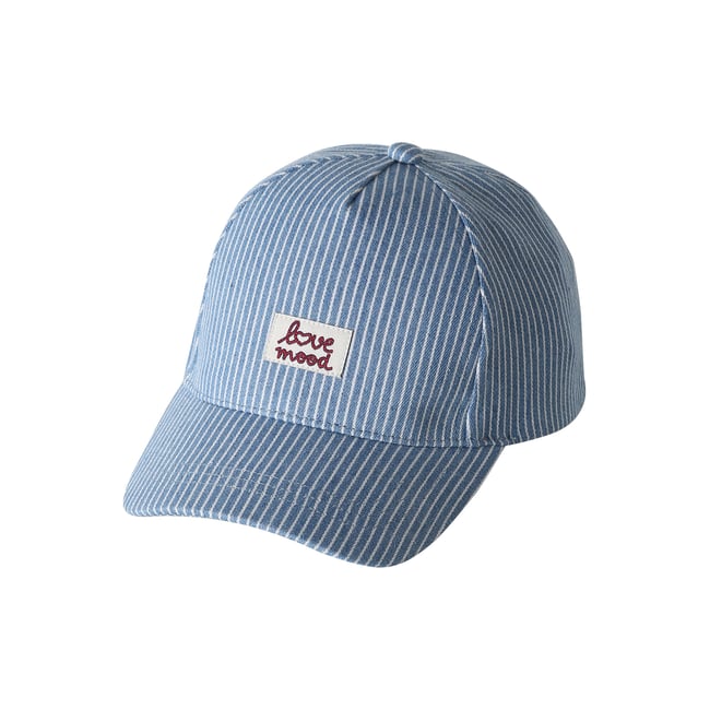 Casquette ajustable rayé bleu <span itemprop=