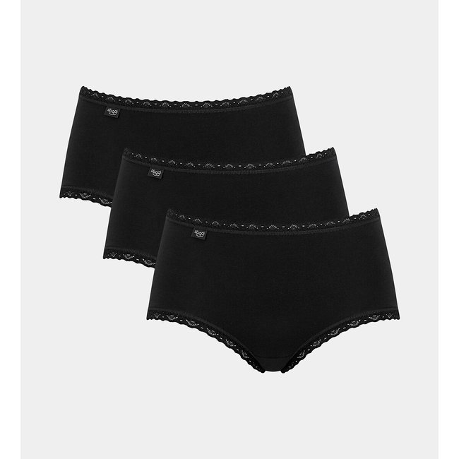 Lote de 3 braguitas midi 24/7 Cotton Lace - SLOGGI