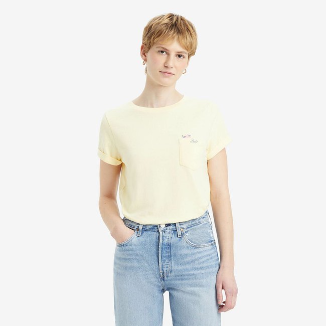 T-shirt Margot Pocket Tee amarelo-claro <span itemprop=