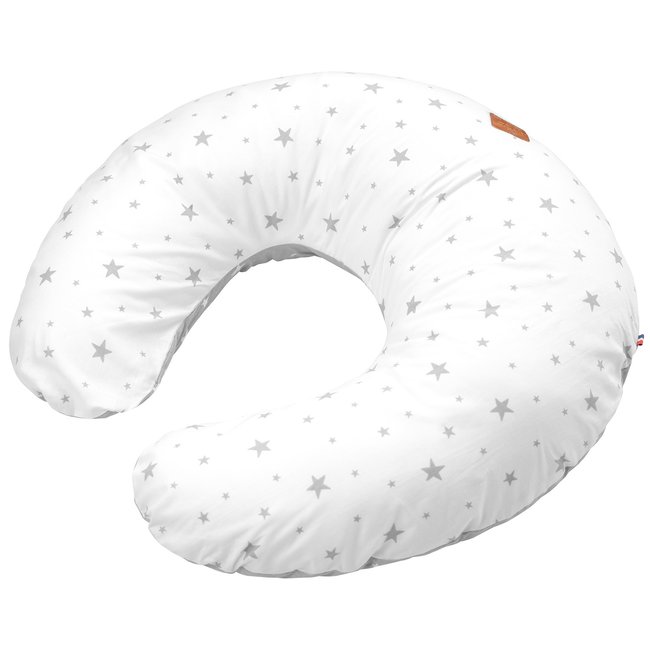 Petit coussin d'allaitement ergonomique + housse STELLA multicolore <span itemprop=