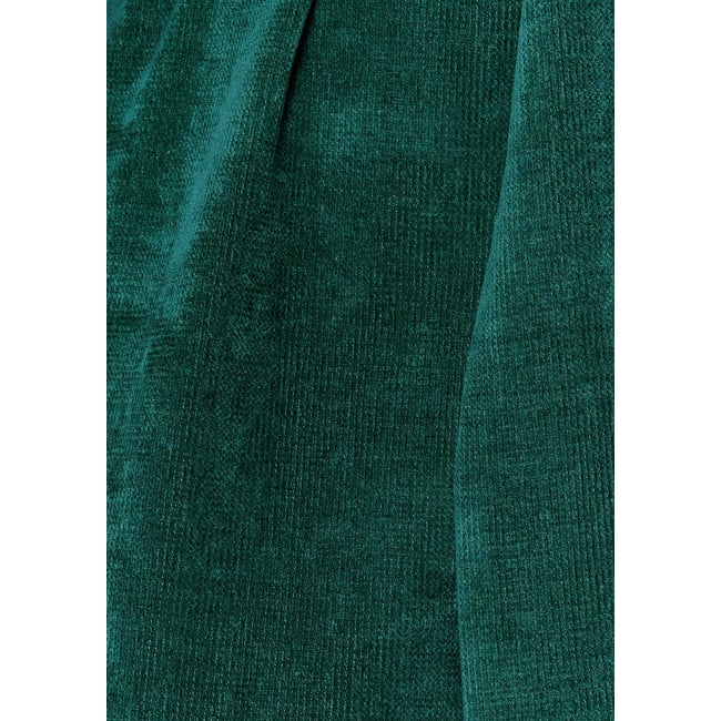 Robe sweat en velours vert bouteille <span itemprop=