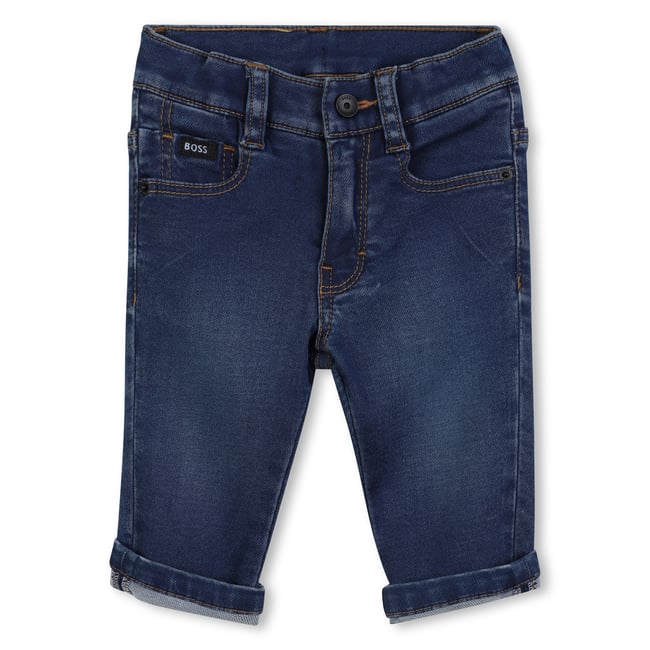 Pantalon en denim stone pulverisation <span itemprop=