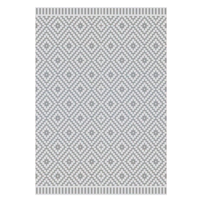 Tapis design intérieur extérieur DIAMANT Couleur gris minéral <span itemprop=