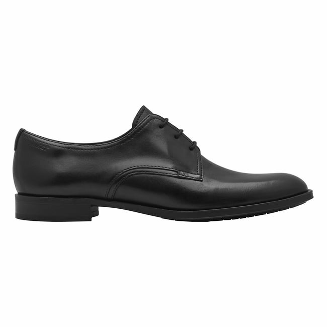 Ботинки дерби из кожи черный TAMARIS