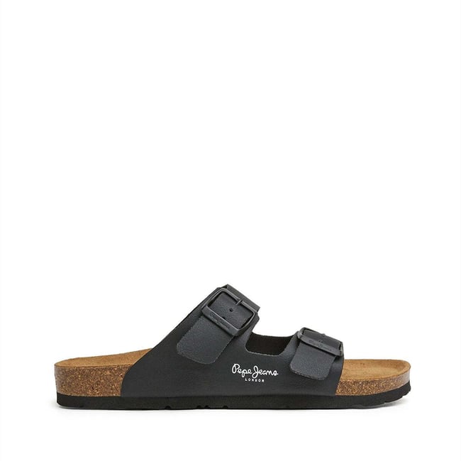 Sandales À Double Boucle noir <span itemprop=