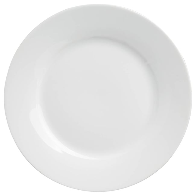 Lot de 6 assiettes en porcelaine RONDE Couleur blanc <span itemprop=