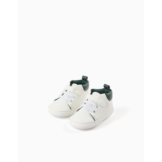 Baskets pré-marche à scratch multicolore <span itemprop=