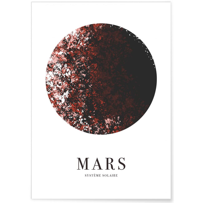 Affiche Mars Couleur blanc <span itemprop=