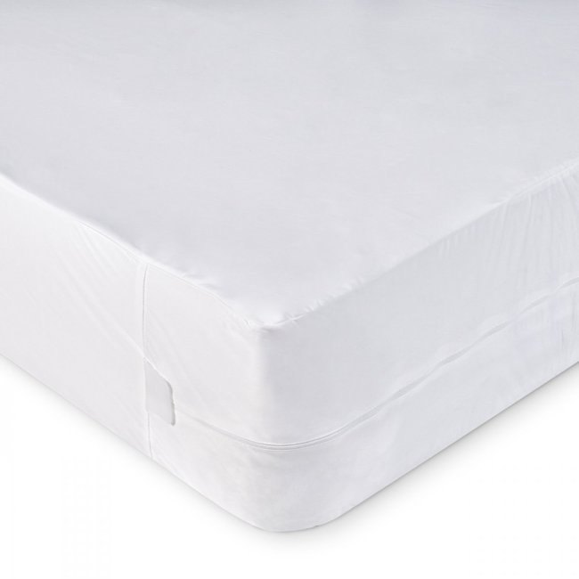 Housse intégrale matelas ANTI-PUNAISES DE LIT Couleur blanc <span itemprop=