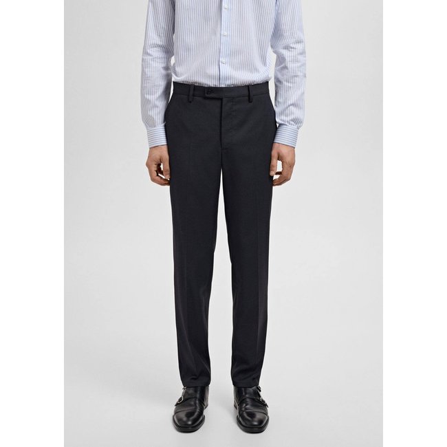 Pantalon costume Monaco slim-fit bleu marine foncé <span itemprop=