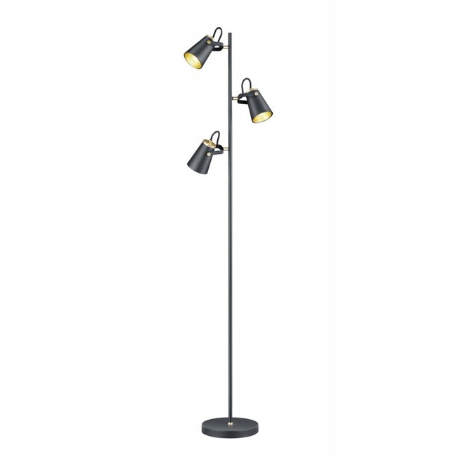 Lampadaire design Edward Couleur noir <span itemprop=