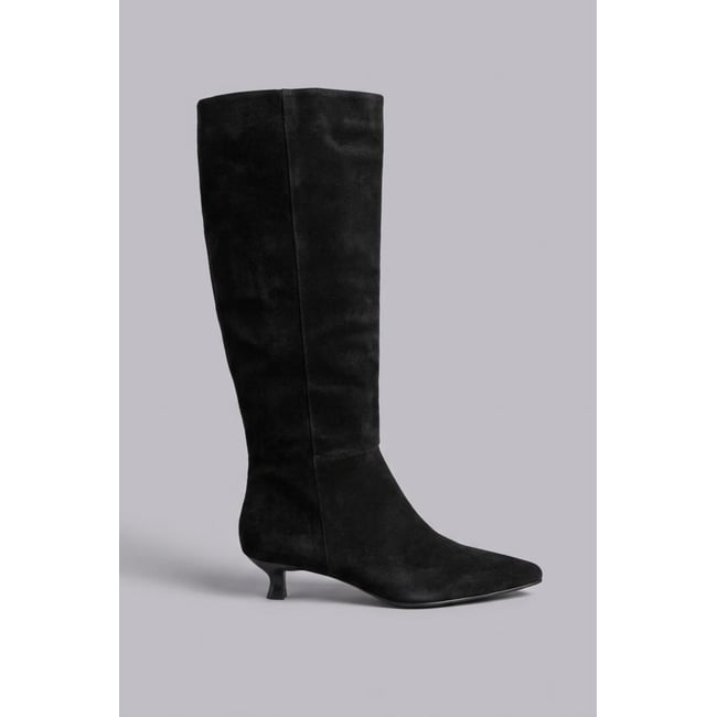 Bottes hautes cuir SHAE noir <span itemprop=