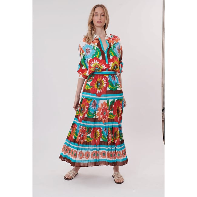 Jupe Véronique imprimé floral multicolore <span itemprop=