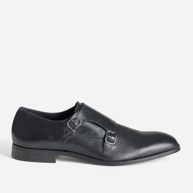 Derby en cuir FORTUNÉ noir <span itemprop=