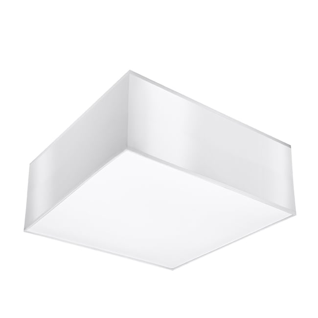 Plafonnier PVC Blanc E27 1 Horus Couleur blanc <span itemprop=