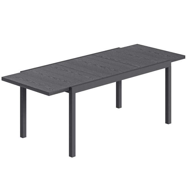 Table à manger d'extérieur extensible gris anthracite <span itemprop=