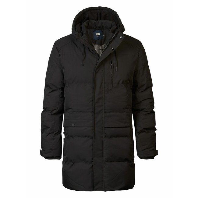Lange parka met kap <span itemprop=