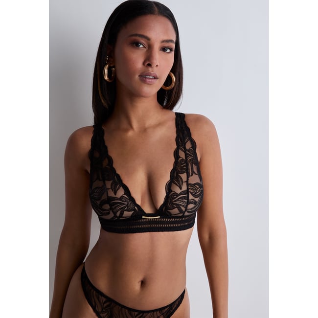 Soutien gorge Triangle bralette Into The Groove noir <span itemprop=