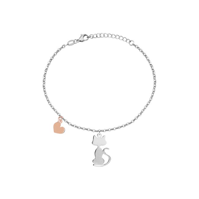 Bracelet en argent 925 CAT AND DOG argent <span itemprop=