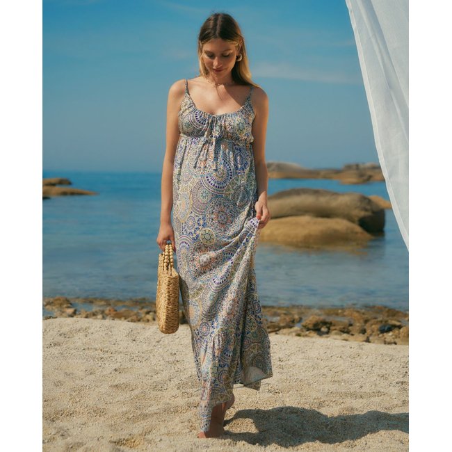 Robe de grossesse et allaitement Mandala multico <span itemprop=