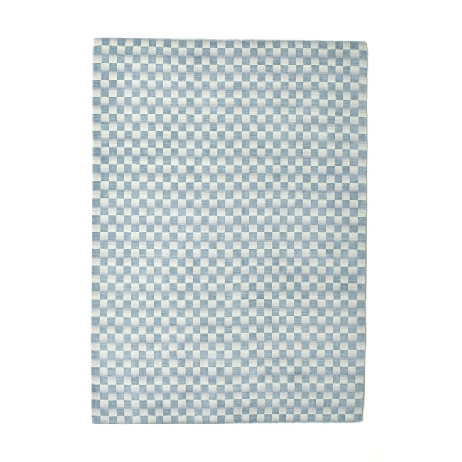 Tapis salon Tiwana fait main en laine Couleur gris <span itemprop=