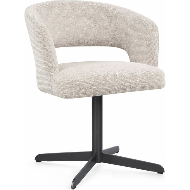 Chaise de salle à manger enveloppante Couleur naturel chiné et noir <span itemprop=