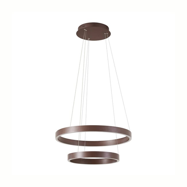Suspension en métal moderneLED, Yonam Couleur marron café, blanc <span itemprop=