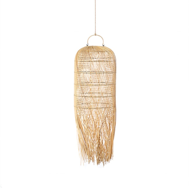 Suspension en rotin SQUID Couleur beige <span itemprop=