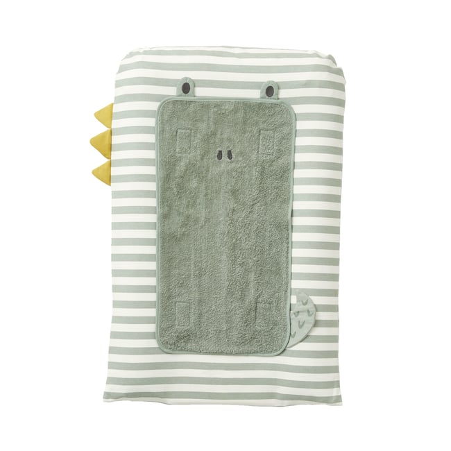 Housse pour matelas à langer TREK rayé vert <span itemprop=