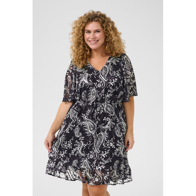 Robe noir black/turtledove paisley <span itemprop=