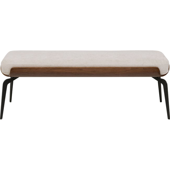 Banc 2/3 places en polyester tressé et hêtre, MARC - KARE DESIGN
