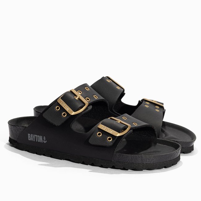 Sandales Vegan ANDY pour femme noir <span itemprop=