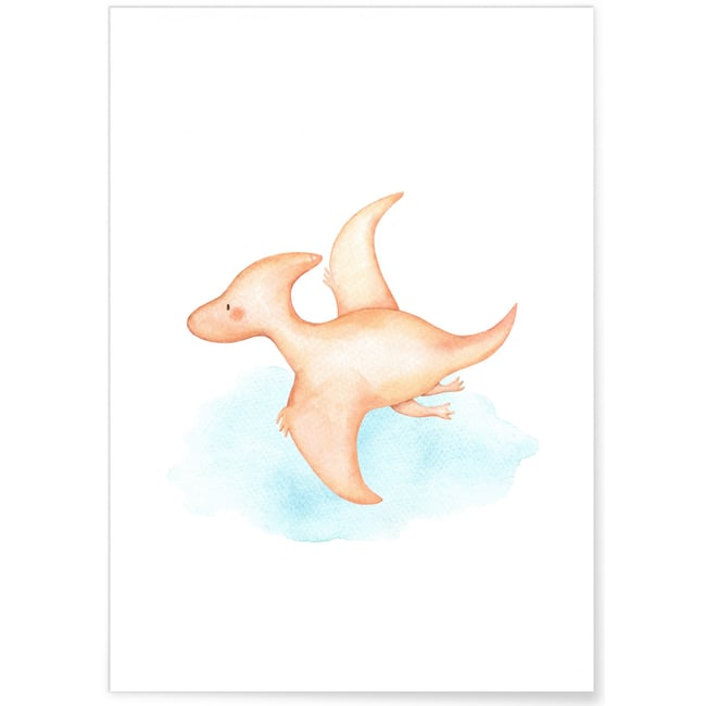 Affiche Enfant Ptéranodon Couleur blanc <span itemprop=