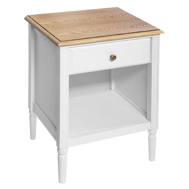 Table de chevet SOLEN Couleur blanc <span itemprop=