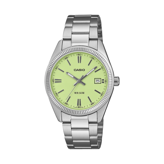 Montre Analogique  CASIO VINTAGE argenté vert argenté <span itemprop=