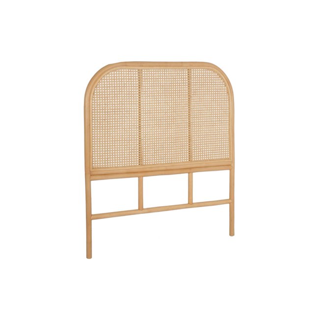 Tête de lit bohème rotin naturel et cannage SUMATRA Couleur bois <span itemprop=