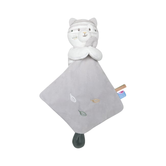 Doudou mouchoir chat sulivan velours doux beige <span itemprop=