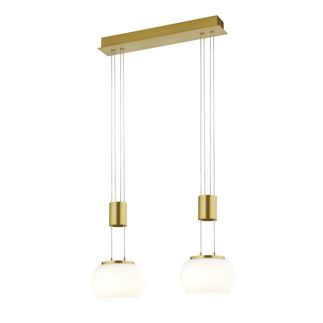 Candeeiro de teto Madison, TRIO Lighting latão <span itemprop=