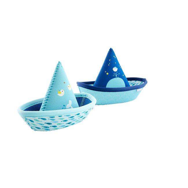 2 bateaux pour le bain en néoprène multicolore <span itemprop=