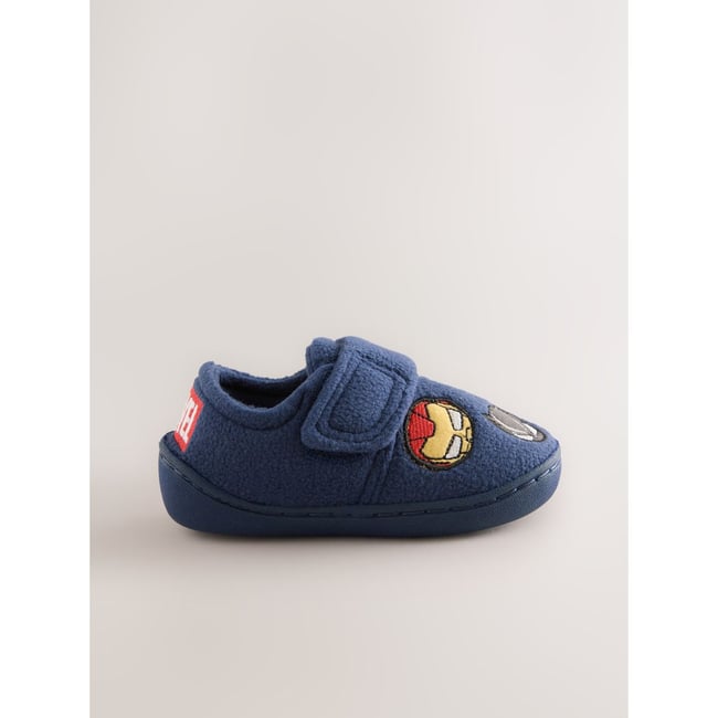 Chaussons à scratch et semelle cuvette marvel bleu marine <span itemprop=