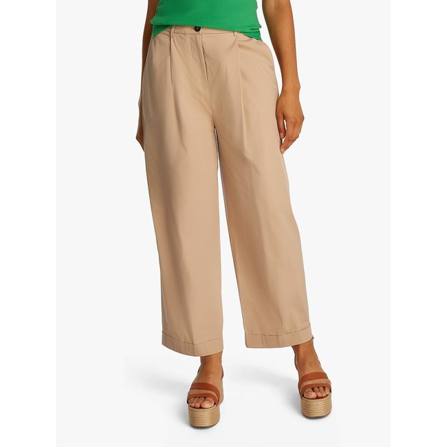 Pantalón recto beige <span itemprop=