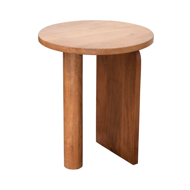 Table d'appoint, bois de manguier foncé, ALWAR Couleur noyer <span itemprop=