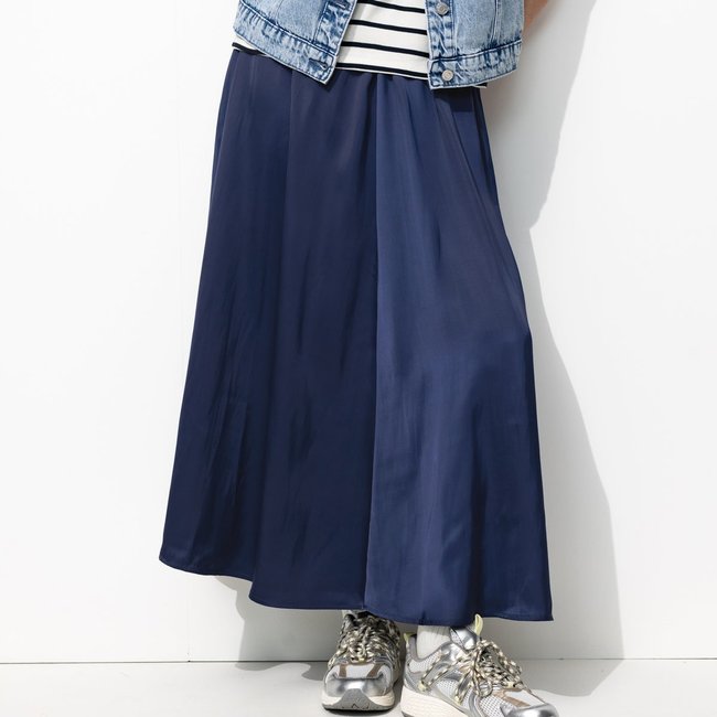 Jupe longue en satin - PROMOD