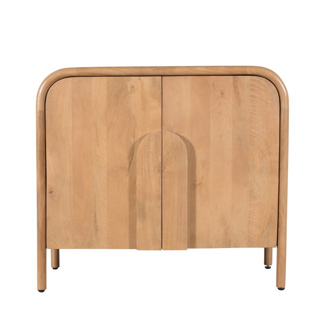 Buffet 2 portes en bois massif L90cm- BALI Couleur bois clair <span itemprop=