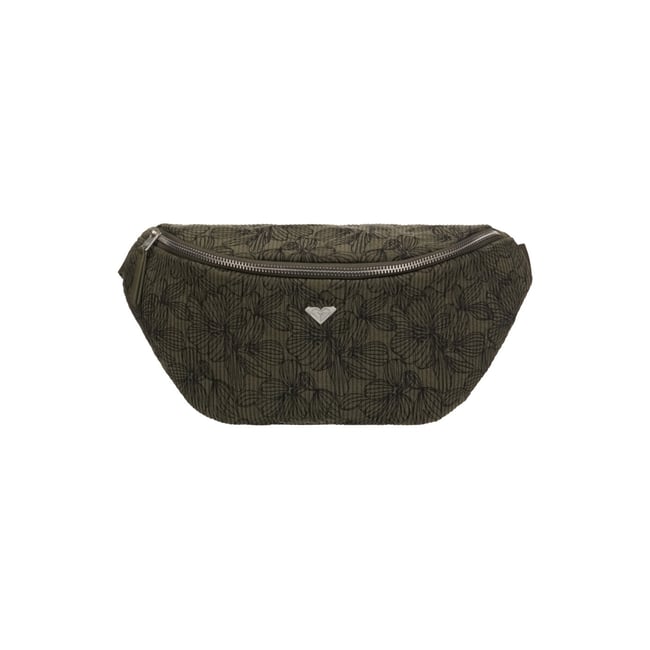 Sac banane en velours côtelé OCEAN BLOOM PRINTED. vert beetle <span itemprop=